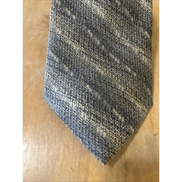 Jhane Barnes Pure Silk Neck Tie 4"x58" Silver Gray Cream Made in Italy - Picture 2 of 6